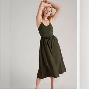 Athleta Elation Olive Green Maxi Dress
